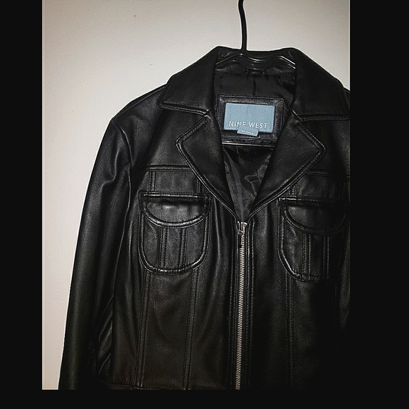 Chic Vintage 90's Nine West Genuine Leather Jacket - Picture 8 of 10